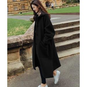 ステンカラーコート サイドスリット　ロングコート