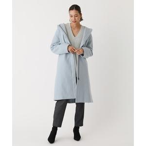 ステンカラーコート SIDE SLIT HOODIE COAT/サイドスリットフーディコート