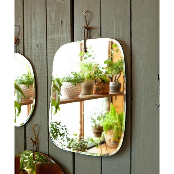 メンズ 鏡 WALL HANGING MIRROR CLOUD SQUARE/ウォール ハンギング ...