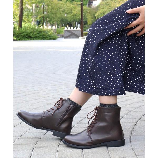 ブーツ AAA / 美シルエットレースアップブーツ(3592-SA)　ショートブーツ レディース