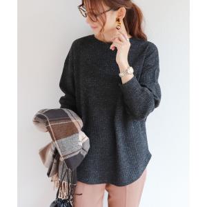 tシャツ Tシャツ 裏起毛ワッフル背中ボタン長袖Tシャツ トップス