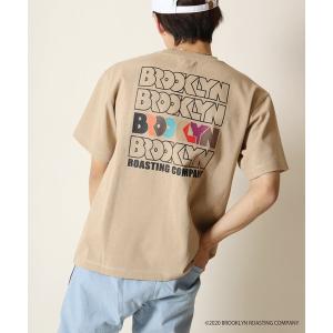tシャツ Tシャツ YAK PAK×BROOKLYN ROASTING COMPANY ダブルネームコラボ ブランドロゴ刺繍＆プリント ECO 半袖T