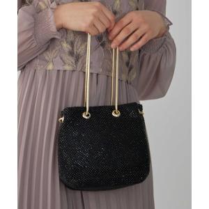 ショルダーバッグ バッグ ラインストーン巾着ポシェット レディース