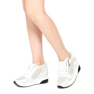 スニーカー Realta(レアルタ) ビジュー付きインヒール厚底スニーカー