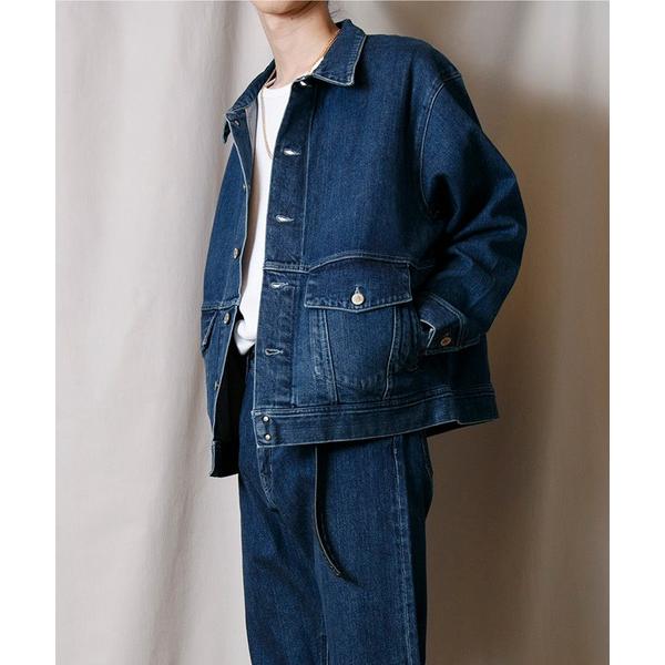 デニムジャケット gジャン 「FACTOTUM」オーガニックデニムウォッシュドワイドジャケット メン...