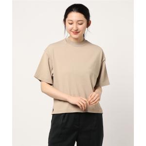 レディース ニット ハイネック五分袖ニット