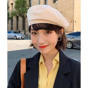 帽子 コーデュロイベレー帽