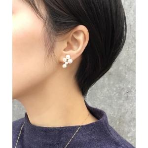 con affetto パール ピアス K10ダイヤベビーアコヤパールピアス