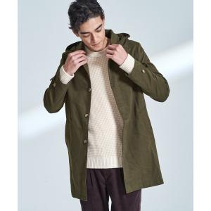 ステンカラーコート コート ストレッチフード脱着ステンカラーコート メンズ