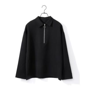 シャツ ブラウス Anchor Smith / アンカースミス T/RストレッチオーバーサイズハープジップL/Sシャツ
