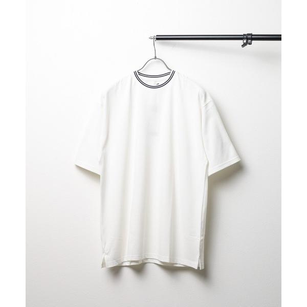 tシャツ 鹿の子ライン入り刺繍クルーTシャツ メンズ レディース
