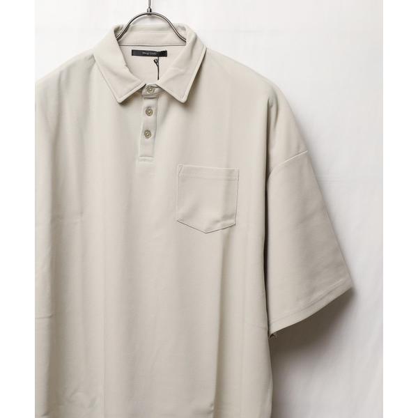 ポロシャツ 「梨地」ビッグシルエットポロシャツ メンズ レディース