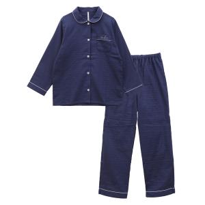 ルームウェア パジャマ レディース 「 ダブルガーゼ 綿100％ 」 丸襟パジャマ セットアップ