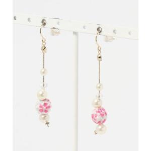 ピアス 桜ちりめん玉ピアス