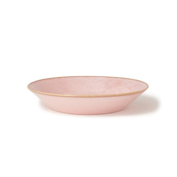 食器 美濃焼 彩り 深プレート ライトピンク