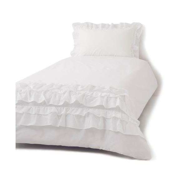 ベッド 寝具 パッフル 掛け布団カバー シングル ホワイト