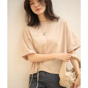 tシャツ Tシャツ サイドリボンTシャツカットソー