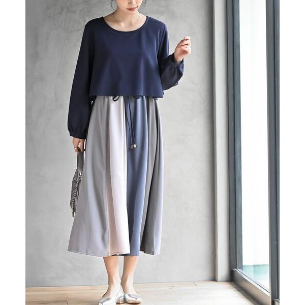 ワンピース カラフルパッチワークドッキングワンピース