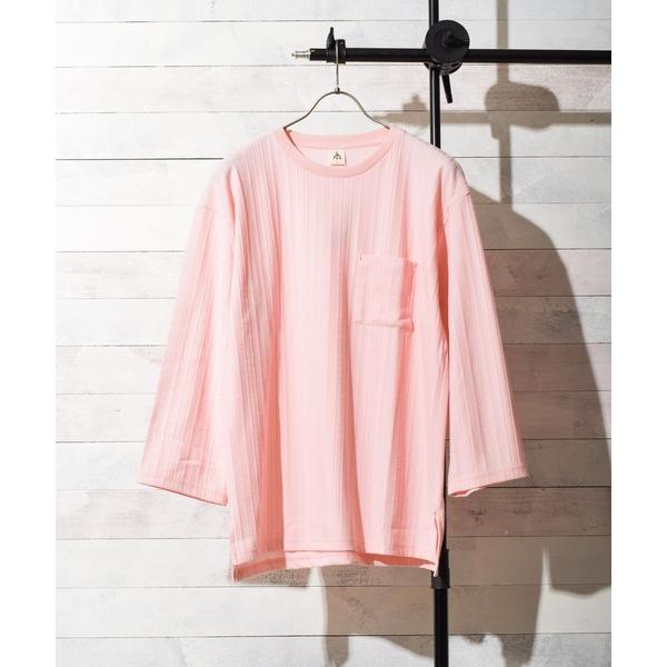 tシャツ 「69」「TRAP/U」 MIXストライプ9分袖リンクスカットソー レディース メンズ