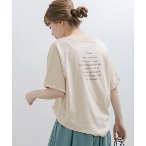 tシャツ Tシャツ バックプリントルーズTシャツ