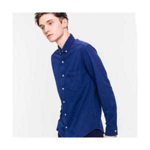 ポロシャツ リネンコットンウォッシュシャツ メンズ