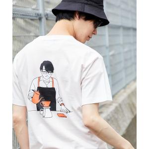 tシャツ Tシャツ 別注プリントART ビッグシルエット グラフィックアート プリント/バックプリント 半袖カットソー