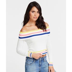 ニット Daisy Striped Off-Shoulder Sweater