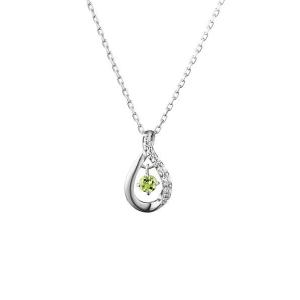 新品未使用 カナル4°C(カナルヨンドシー) 【8月誕生石】ネックレス しず Canal4℃（カナルヨンドシー） リボン済&紙袋 カナル 4°c ネックレス 8