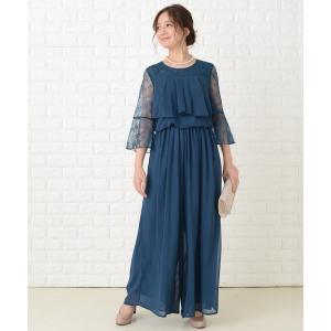 パンツドレス ロング丈 シフォン パンツドレス・オールインワン
