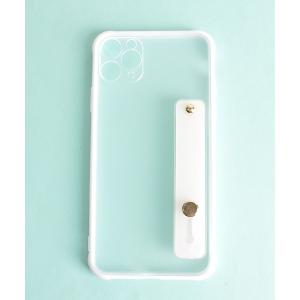 モバイルケース メンズ 「float」 シンプル クリア バンド カラーフレーム ストラップホール スマホケース iPhone/アイフォン｜zozo