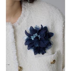 ブローチ トリプルフラワーコサージュ