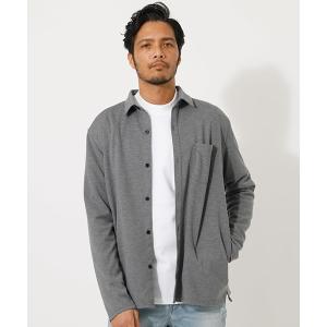 シャツ ブラウス PONTE FABRIC PLAIN SHIRT/ポンチファブリックプレインシャツ
