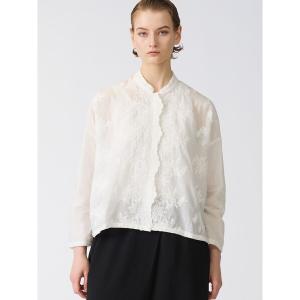 mizuiro ind レーススタンドカラーシャツ