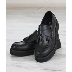 ローファー act'm ハイソールボリューム タッセルローファー