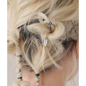 ヘアクリップ 「2個セット」バタフライヘアクリップ