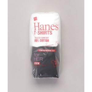 tシャツ Tシャツ レディース 「HANES/ヘインズ」ＪＡＰＡＮ　ＦＩＴクルー２Ｐアソート　ＨＷ５３２０　無地　Tシャツ　白黒の2枚セット｜ZOZOTOWN Yahoo!店