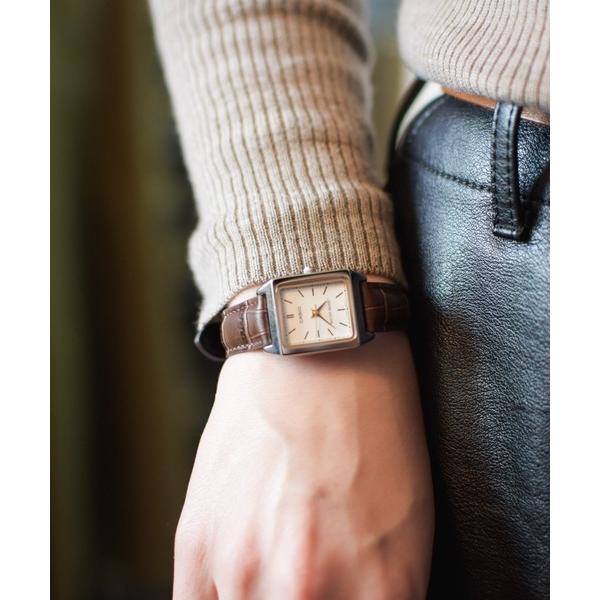 腕時計 「60」「CASIO（カシオ）」クラシック スクエア レザー レディース メンズ