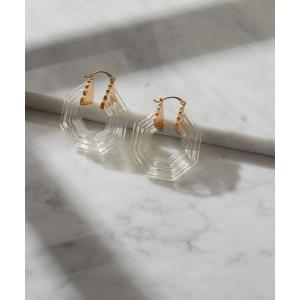 ピアス 大振りクリアピアス