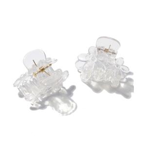 ヘアクリップ Wフラワーバンスクリップ