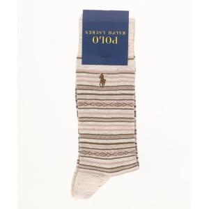 靴下 POLO RALPH LAUREN メンズ 綿麻混 マルチボーダーソックス 2012-534