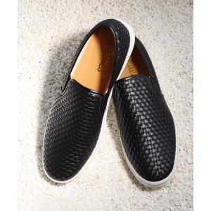 スリッポン DEDES イントレチャート風スリッポンシューズ メンズ