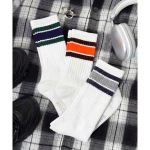 靴下 デイリー使いできる3足セットソックス！「ANVIL」3P Crew Socks/3Pパック クルーソックス ANS050 MURS 消臭 パイル 厚手 靴下 ラインソックス メンズ｜ZOZOTOWN Yahoo!店