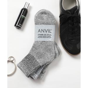 靴下 3パック クォーターソックス/3P Quarter Socks/ANS040/消臭加工/裏パイル