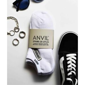 靴下 「ANVIL」3パック アンクルソックス/3P Ankle Socks/ANS030