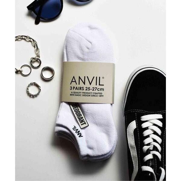 靴下 「ANVIL」3パック アンクルソックス/3P Ankle Socks/ANS030 MURS...
