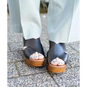 サンダル 【SHIPS別注】ENESS:クロスウエッジサンダル◇