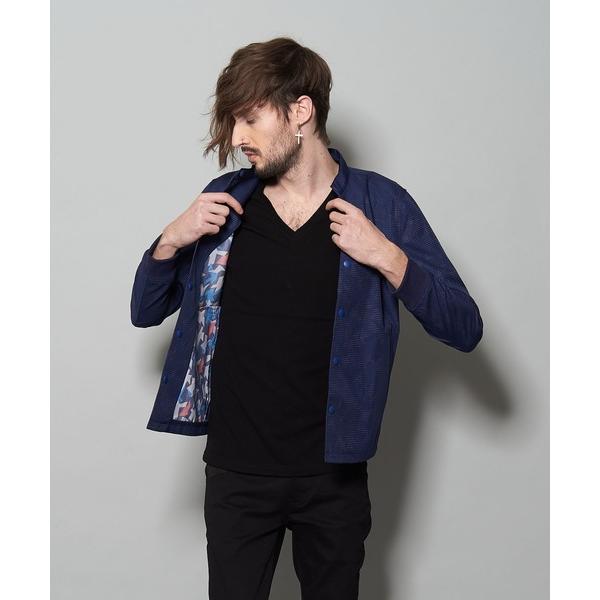 ブルゾン アウター 「NO ID.」Neon Dot Band Collar Blouson / ネ...