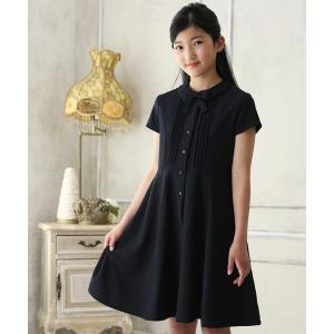 ワンピース 半袖ピンタックシャツワンピース キッズ 子供服 女の子