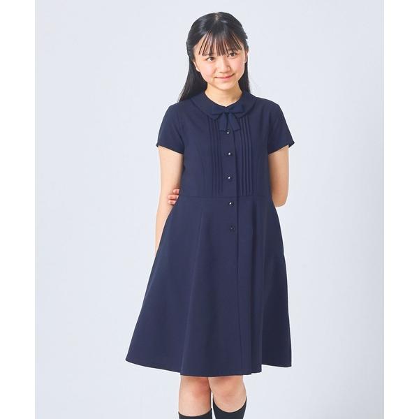 喪服 ワンピース 「 冠婚葬祭 」半袖ピンタックシャツワンピース キッズ 子供服 女の子