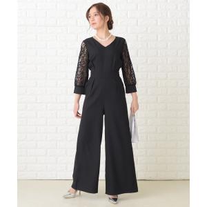 パンツドレス レース七分袖オールインワン・ワイド...の商品画像